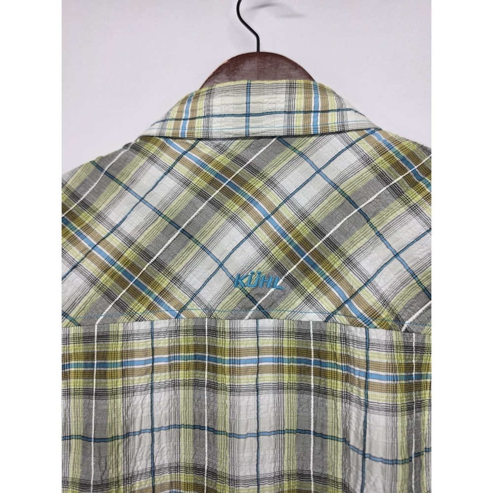 Kuhl Shirt Mens Size M Button Green Textured Seersucker Gorpcore Outdoors 3318 - Picture 6 of 9